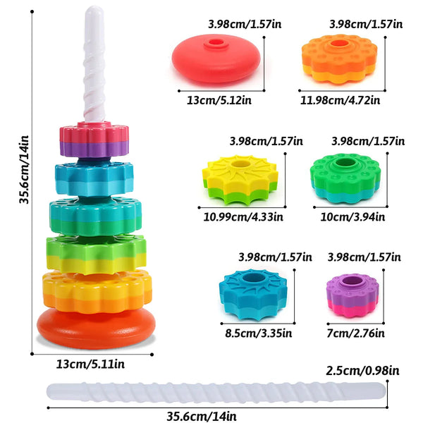 Montessori Rotating Rainbow Tower