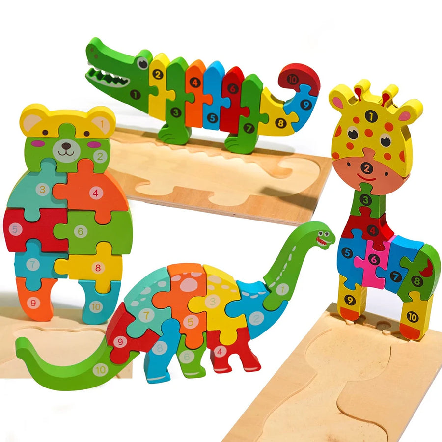 Montessori Animal Wooden Puzzle